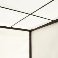 PawHut Wicker Dog House Elevated Pet Bed with Shade Canopy for Medium Large Dogs Indoor Outdoor with Cushion, 36" x 28" x 32"(m-10)