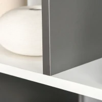 HOMCOM 3-Tier Wooden Bookcase, Display Shelf Freestanding Decorative Storage Shelving, Home Office Grey and White(m-10)