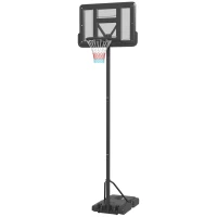 Soozier Portable Basketball Hoop, 7.5-10FT Height Adjustable Swimming Pool Basketball Goal with 43.25" Backboard, Wheels and Fillable Base, for Youth & Adults(m-1)