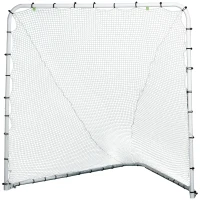 Soozier 6' x 6' Folding Lacrosse Goal, Backyard Lacrosse Net with Steel Frame, Soccer & Lacrosse Training Equipment for Kids, Youth, Adults(m-11)