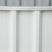 Outsunny 8.5' x 3' x 1' Raised Garden Bed, Galvanized Metal Planter Box for Vegetables Flowers Herbs, White(m-9)