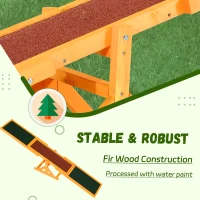 PawHut Wooden Dog Agility Seesaw for Training and Exercise, Platform Equipment Run Game Toy, Weather Resistant Pet Supplies, 71" L x 12" W x 12" H, Natural(m-4)