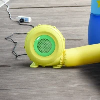 Outsunny Bounce Air blower for Inflatable House 450-Watt Electric Fan Blower Compact and Energy Efficient Pump Indoor Outdoor, Bouncy Castle and Pneumatic Swimming Pool, Yellow(m-10)