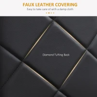 HOMCOM Dining Chairs Set of 4, Modern Accent Chair with High Back, Upholstery Faux Leather and Steel Legs for Living Room, Kitchen, Black(m-5)