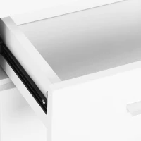 HOMCOM High Gloss Sideboard with 2 Drawers and 3 Doors, Buffet Cabinet with Adjustable Shelf, Coffee Bar Cabinet with Storage, White(m-9)