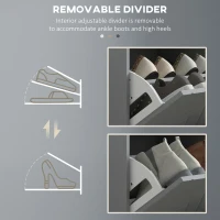 HOMCOM Shoe Storage with Seat, Upholstered Hallway Bench, Shoe Bench with 2 Flip Drawers and 4 Vents for 8 Pairs of Shoes(m-6)