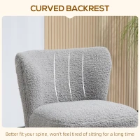 HOMCOM Lounge Chair for Bedroom Living Room Chair with Soft Upholstery and Gold Legs Charcoal Grey(m-5)