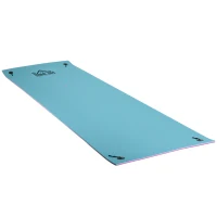 HOMCOM 16.4x5ft Lily Floating Mat Floating Lily Pad Water Carpet Float Aqua Mat Water Recreation and Relaxing in Lake, River, Beach, Swimming Pool, Blue(m-11)