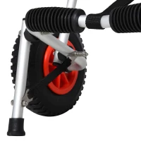 Soozier Kayak Cart Dolly with Flat-Free Wheels and Aluminum Frame for Kayaks, Canoes, Paddleboards, Folding Design, Silver(m-10)