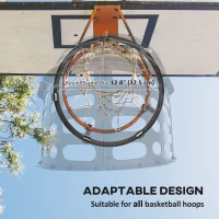 Soozier Basketball Hoop Ball Returner, Height Adjustable Basketball Rebounder with 360° Rotatable Return Chute, Black(m-4)