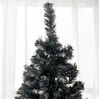 HOMCOM 7FT Pencil Christmas Tree, Artificial Christmas Tree with Automatic Open for Home Party, Black(m-10)