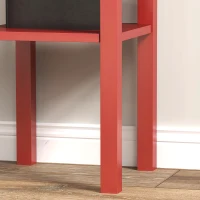 HOMCOM 2-Tier Side Tables Set of 2 with Drawer and Shelf, 2 Pieces End Tables for Living Room and Hallway, Red(m-9)