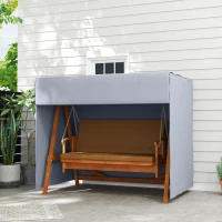 Outsunny Outdoor Patio Hammock Porch Swing Cover with UV, Water, & Dust Fighting Material, 81" x 49" x 65", Dark Gray(m-2)