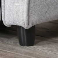 Qaba Kids Recliner Chair Children Sofa Angle Adjustable Single Lounger Armchair Gaming Chair with Footrest 2 Side Pockets for 3-5 Years, Light Grey(m-7)