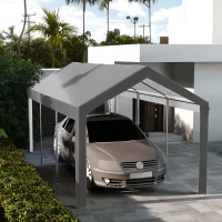 Outsunny 10 x 20ft Carport Roof, UV Resistant Canopy Replacement, Fits 84C-378V00 and 84C-206 Series, Dark Gray(m-10)