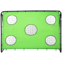 Soozier 8 x 3ft Soccer Goal Target Goal 2 in 1 Design Indoor Outdoor Backyard with All Weather Polyester Net Best Gift(m-11)