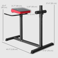 Soozier Back Extension Roman Chair, Hyperextension Bench with Adjustable Leg Roller for Back, Abdominal and Gluteal Training(m-3)