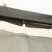 Outsunny Replacement Mosquito Netting for Gazebo 10' x 13' Black Screen Walls for Canopy with Zippers for Parties and Outdoor Activities, Cream White(m-7)