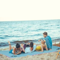 HOMCOM 10x5ft Floating Mat Floating Lily Pad Water Carpet Float Aqua Mat Water Recreation and Relaxing in Lake, River, Beach, Swimming Pool, Blue(m-8)