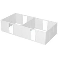 PawHut Whelping Box for Dogs and Puppies, Dog Birth Supplies Indoor w/ Adjustable Height Doors, for Medium Sized Dogs(m-2)