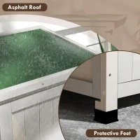 Outsunny Wooden Garden Storage Shed Fir Tool Cabinet Organizer with Asphalt Roof and Double Door for Outside, Garden and Yard(m-6)