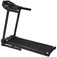 Soozier Folding Treadmill 1.5HP 7.45 MPH Max Speed Electric Motorised Running Jogging Walking Machine w/ 12 Preset Programs and LED Display for Home Gym Indoor Fitness Black(m-1)