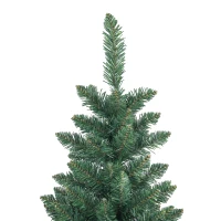 HOMCOM 6ft Tall Pencil Artificial Christmas Tree with 479 Branch Tips with Steel Base, Green(m-9)