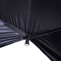 Outsunny 2 Person Ice Fishing Shelter, Pop-Up Portable Ice Fishing Tent with Carry Bag, Windows and Anchors for Low-Temp -22℉, Black(m-9)