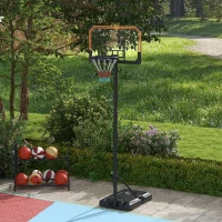 Soozier 6-7ft Basketball Hoop, Freestanding Basketball System with 18" Shatterproof Backboard and Weighted Base(m-8)