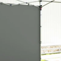 Outsunny 10' x 20' or 10' x 10' Pop Up Canopy Sidewalls, 2 Pack Gazebo Side Panels, Sides Replacement, with Zipped Doors(m-10)