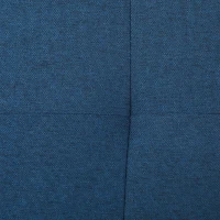 HOMCOM Rectangular Entry Bench, Tufted Upholstered Linen Fabric Wood Feet Storage Ottoman Bench, Blue(m-10)