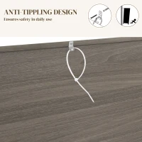 HOMCOM 60" Buffet Cabinet, Farmhouse Sideboard with Sliding Barn Doors, Drawers and Adjustable Shelves, Distressed Light Grey(m-7)