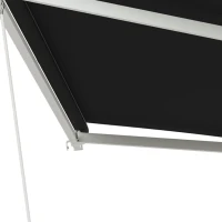 Outsunny 10' x 8' Electric Awning, Retractable Awning, UV Protection Sun Shade Shelter with Remote Controller and Manual Crank Handle for Deck, Balcony, Yard, Black(m-11)