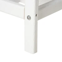 Outsunny Patio Side Table, 15" Square Outdoor End Table, HDPE Plastic Tea Table for Adirondack Chair, Backyard or Lawn, White(m-8)