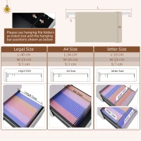 Vinsetto Mobile Vertical Filing Cabinet with Lock, 2-Drawer Steel File Cabinet with Adjustable Hanging Bar for Letter, A4 and Legal Size, White(m-5)