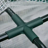 Outsunny Raised Garden Bed with PE Greenhouse Cover Outdoor Elevated Wood Planter Box for Herbs and Vegetables, Use for Patio, Backyard, Balcony, 48 x 22 x 46 inch, Natural(m-9)