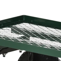 Outsunny Heavy Duty Garden Wagon Cart with 10" Wheels, 330 lbs Capacity, for Garden, Beach, Lawn, Black(m-7)