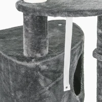 PawHut 104.25" Cat Tree Stand House Hammock Pet Furniture Kitten Activity Tower Kitty Play House 5-Tier - Dark Grey(m-9)