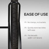 Soozier Bike Rack Floor Stand, 2 Bike Direction Adjustable Bicycle Park for Garage, Free Standing Storage(m-6)