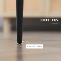 HOMCOM Dining Chairs Set of 2, Upholstered Velvet Kitchen Chairs, Accent Chair with Back, Steel Legs for Living Room, Dining Room, Bedroom, Cream White(m-6)