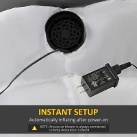 HOMCOM 10ft Halloween Inflatable Skeleton Ghost Decoration, LED Lighted for Home Indoor Outdoor Garden Lawn Decoration Party Prop(m-6)