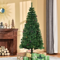 HOMCOM 6ft Green Christmas Tree Artificial Xmas Holidays Party with Decoration Ornament