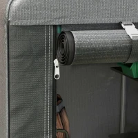 Outsunny 4 x 6ft Outdoor Storage Shed Tent, Portable Shed with Roll-up Door for Motorcycle, Bike, Garden Tools(m-9)