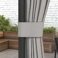 Outsunny 10' x 10' 2-Tier Outdoor Gazebo Canopy Tent with Zippered Mesh Sidewalls, Aluminum Frame for Patio, Backyard Light Grey(m-10)