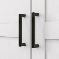 HOMCOM Farmhouse Kitchen Pantry Storage Cabinet, Kitchen Pantry Cabinet with Doors and Adjustable Shelves, Cream White(m-10)