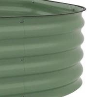 Outsunny 3-Tier Raised Garden Bed Set w/ Safety Edging, Open Bottom for Vegetables, Herbs, Flowers, 62.25" x 43" x 32.25", Green(m-9)