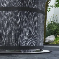 Outsunny Smokeless Fire Pit, Portable Camping Bonfire Stove with Mat for Backyard, Patio, Picnic, Magnesium Oxide, Black(m-8)