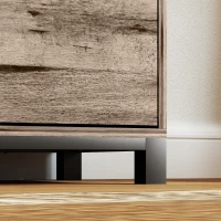 HOMCOM 47" Buffet Cabinet, Industrial Sideboard with 3 Doors, Drawer, 2 Adjustable Shelves for Living Room, Brown Wood Grain(m-10)