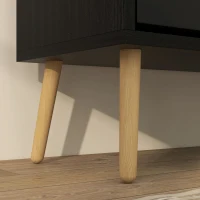 HOMCOM Shoe Storage Cabinet with 4 Flip Drawers and Adjustable Shelf, Shoe Cabinet for 8-16 Pairs of Shoes, Black(m-10)