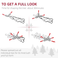 HOMCOM 5' Artificial Pencil Christmas Tree, Slim Xmas Tree with 294 Realistic Branch Tips and Plastic Stand, White(m-5)